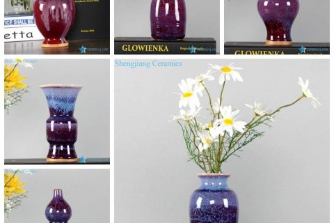 RZFW04 05-A-E     Red glaze starlit design Jingdezhen style porcelain vases