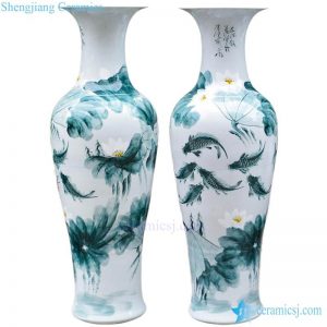 BV-90  wholesales  chinese Blue  chinese  pattern  tall  porcelain  vase