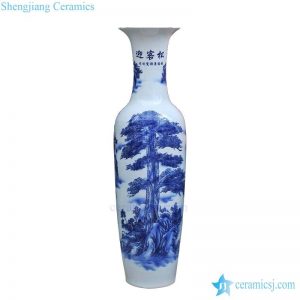 BV-91  wholesales  chinese Blue and white chinese  pattern  tall  porcelain  vase