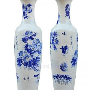 BV-99  wholesales  chinese  Blue and white  flower   tall  porcelain  vase