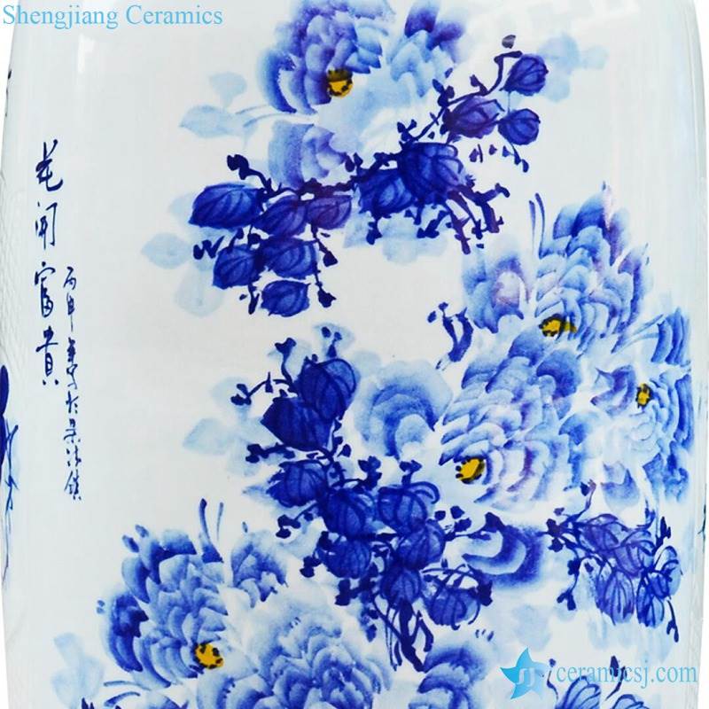 BV-99 wholesales chinese Blue and white flower tall porcelain vase ...