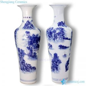 BV-107 wholesales antique chinese  Bule and white  tall   porcelain flower vase