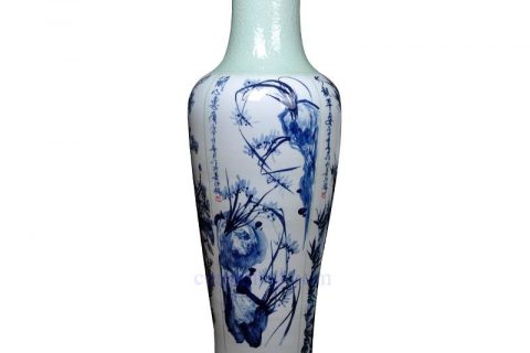 BV-115  wholesales antique chinese  blue and white  floor ceramic porcelain flower vase large for office decoration