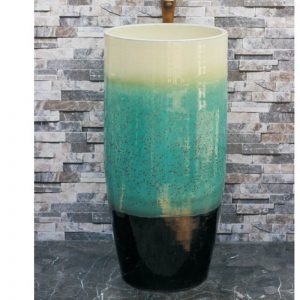 LJ-1012 New produced Jingdezhen Jiangxi smooth colourful surface outdoor lavabo