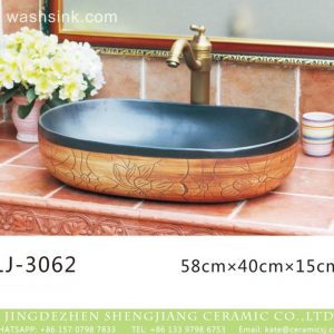 LJ-3062 Jingdezhen Sanitary Ware Porcelain Bathroom   glazing  Wash Basin Sink