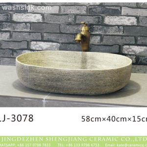 LJ-3078  Clay  Ceramic polished  Bathroom artwork  Wash Basin Sink