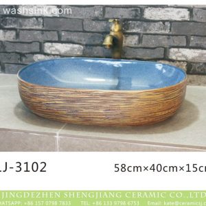 LJ-3102 Ceramic  Clay  Bathroom artwork  grace Laundry Washing Basin Sink