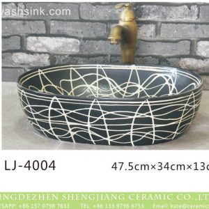 LJ-4004  Porcelain black  Bathroom artwork  Laundry Washing Basin Sink
