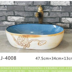 LJ-4008  Porcelain  White retro   Bathroom artwork  Laundry Washing Basin Sink