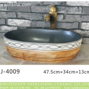 LJ-4009  Porcelain   black  Bathroom artwork  Laundry Washing Basin Sink