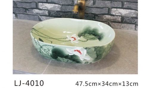 LJ-4010  Porcelain  black  Bathroom artwork  Laundry Washing Basin Sink