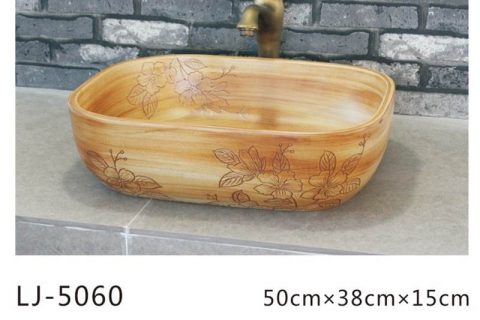 LJ-5060  Porcelain clay   glazed  Bathroom artwork  Laundry Washing Basin Sink