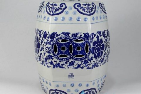 RYIR109-D   China new fashion six sides porcelain garden stool