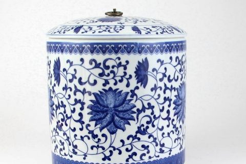 RZLX01-03   Blue and white small ceramic oliver oil jar