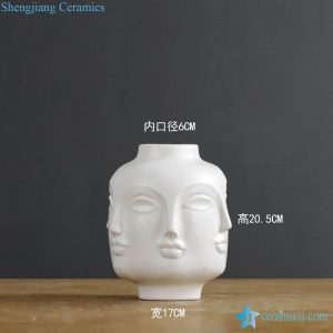 RZLK25-A-02 Matte white glaze religious ceramic vase