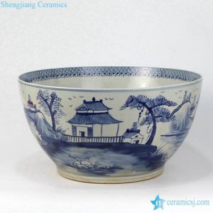 RZFH07-B Giant size antique color hand craft ceramic bowl