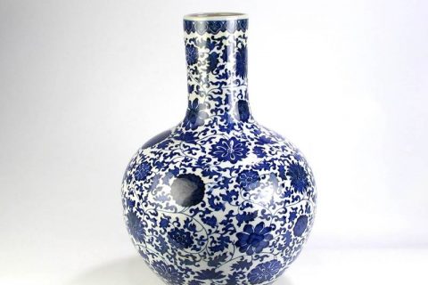 RZGM04    Large floral ceramic ball vase