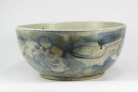 RZNA12    Dirt design dig out antique style porcelain large bowl for exhibition