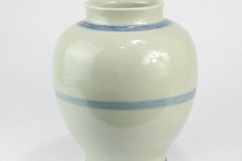 RZNA15    Light blue round line Ming Dynasty antique clay urn