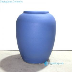 RZND01   Matte blue color client customize sample large ceramic pot