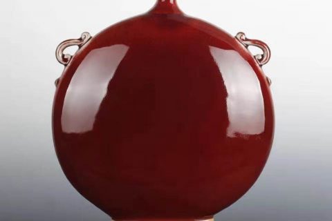 RZFW30    Big round red moon shape porcelain vase