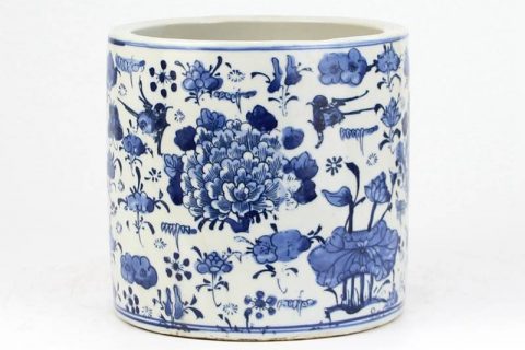 RZKT03-D    Blue and white floral ceramic cheap vase