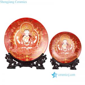pukoo-002-A/B    Thangka design the Zang or Tibetan nationality religion pattern ceramic deco plates