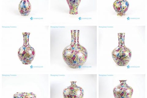 RYRK28-41    Thousands and hundreds colorful flower pattern ceramic vase
