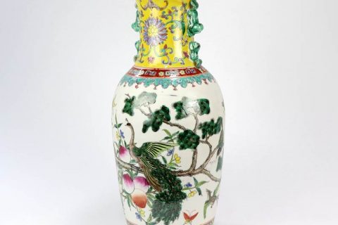 RZFA04   China royal style hand painted luxury peacock pattern porcelain vase