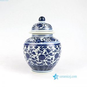 RZNV02  Kitchen blue and white mini spice jar ceramic