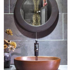 SJJY-2014-4   Matt surface rectangular brown ceramic basin