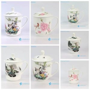 ZPK888 9-ABC China style bird flower landscape ceramic office cup