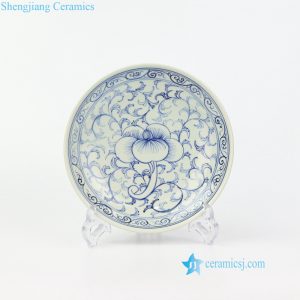 RZIQ09   Hand painted nice ceramic floral plate