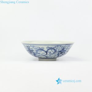 RZIQ13  Blue and white pure hand painted ceramic bowl