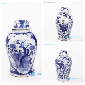 DS-RZKT017-AB   Hand painted blue and white ceramic table lamp body