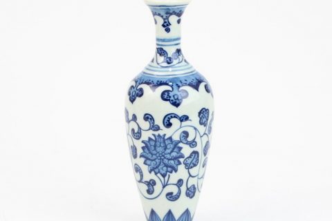 RZEV01-S  Blue and white corn flower mini ceramic vase