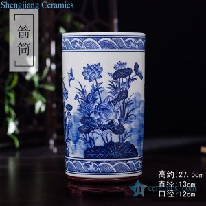 RZKD24   China style lotus ceramic umbrella stand