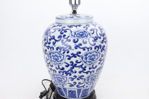 DS-RYLU182     Jingdezhen hand craft floral design ceramic floor lamp
