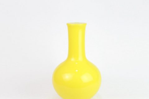 DS-RZMS02     Bright yellow narrow neck ceramic lamp