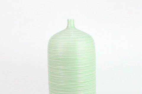 DS-RZMS07     Jingdezhen high quality light green stripe design porcelain lamp