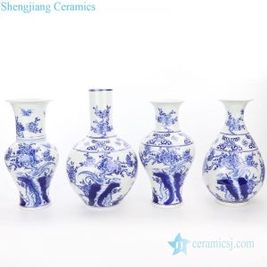 RYCI60-61-62-63        Shengjiang blue and white Jingdezhen high skill ancient porcelain vase