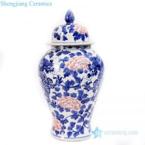 RYLU170        Shengjiang factory high quality underglaze red ceramic jar