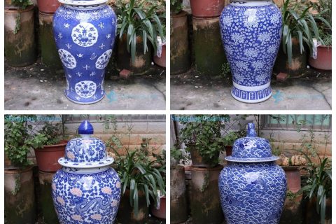 RYLU175-A-B-C-D      Jingdezhen best selling blue and white storage jar with lid
