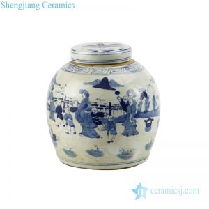 RZFZ01-L       Shengjiang ancient style child design ceramic tea jar