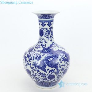 RZGM06    Chinese style ceramic with design of dragon decorative vase