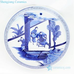 RZKS15      Shengjiang antique ceramic with portraiture design plate
