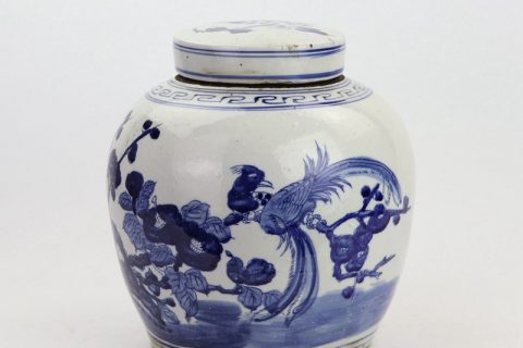 RZKT04-H        Hand craft flower and bird design ceramic tea jar