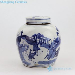 RZKT04-I         Treasured chinese children pattern porcelain tea jar