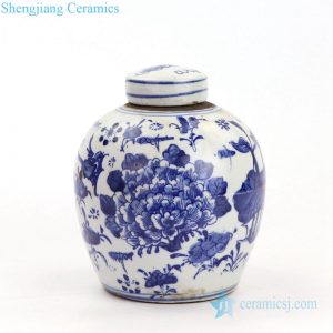 RZKT10-F      High quality never fade flower design ceramic tea jar with lid