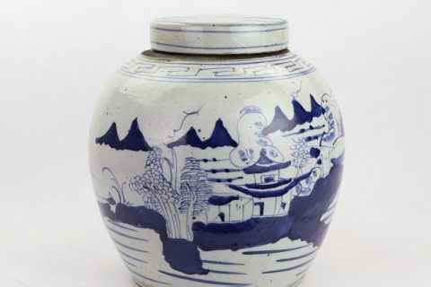 RZKT19-B      Traditional fantastic landscape design ceramic jar